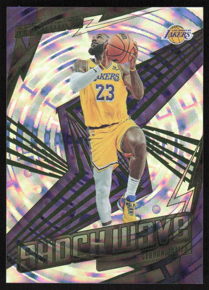 2023-24 Panini Revolution Shock Wave Fractal #6 LeBron James Los Angeles Lakers - Image 1 of 2