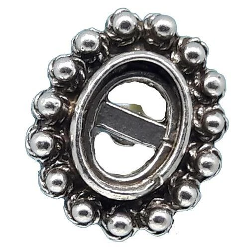 Coralli di Sardegna Base Orecchino Filigrana Sarda Argento Brunito Pallini 6x8mm - Immagine 1 di 1