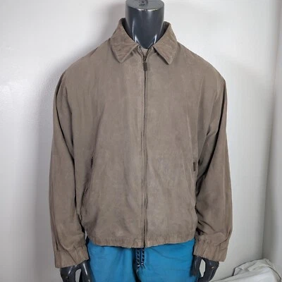 Vintage Weatherproof Garment Co Brown Bomber Faux Suede Jacket Size XL - Image 1 of 4
