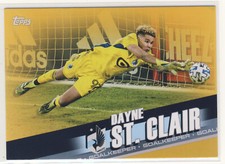 2022 Topps MLS Soccer card of "Dayne St.Clair" Gold numbered 03/50