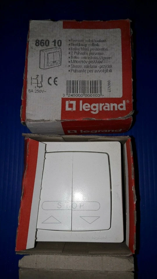 Poussoir pour volets roulants appareillage saillie  blanc ref 86010 Legrand - Photo 1/1