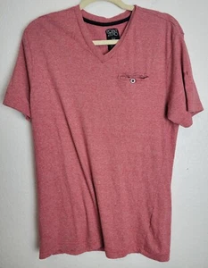 Point Zero Mens Shirt M Red V Neck Pocket Stretch Comfort Lightweight FLAWS - Picture 1 of 19