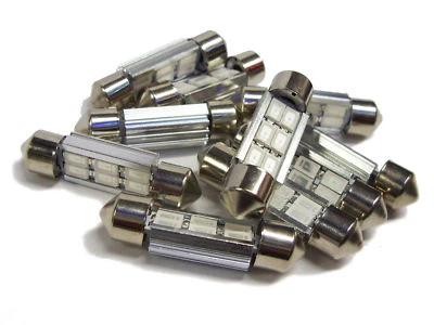 6 LED Interior Festoon 36mm C5W 239 C5W Bulbs Blue Red White Green Disco Rainbow - Image 1 of 4