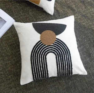 Boho Geo Accent Throw Pillow Covers Tribe Modern Round Arched Geometric... - Picture 1 of 9
