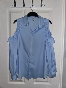 House Of Holland Baby Blue Size 18 Women’s Short Top - Picture 1 of 11