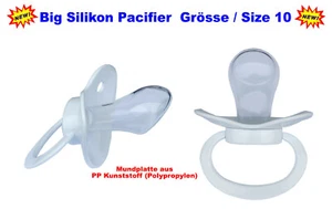 ++ABDL ADULT PACIFIER Silicone Size / Size 10 - Mouth Plate 85 x 60mm - White++ - Picture 1 of 1
