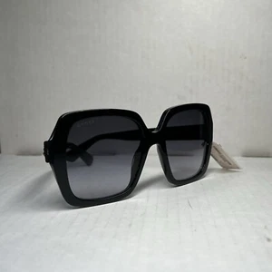 Authentic Gucci GG0096S 001 Black Square Oversized Sunglasses Women (V3*B12) - Picture 1 of 19