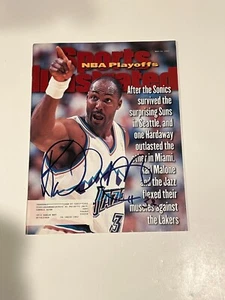 Karl Malone Hand Signed Sports Illustrated  - Utah Jazz - May 12, 1997 - Picture 1 of 2