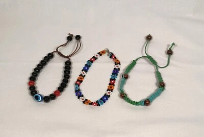 Lote de 3 pulseras de cuentas y resina Foto 1 de 4