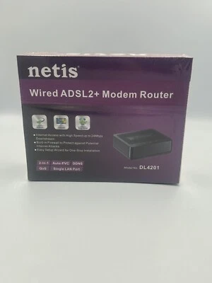 Netis DL4201 Wired ADSL2+ Modem Router - Brand New And Sealed - Image 1 of 4