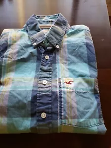 CAMICIA A MANICHE LUNGHE BLU A QUADRI BLU A MANICHE LUNGHE TAGLIA M COTONE - Foto 1 di 6