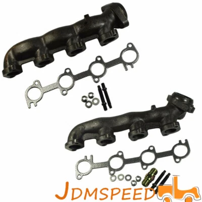 Juego de 2 colectores de escape nuevos del lado del conductor y del pasajero para camioneta F150 par F250 Foto 1 de 4