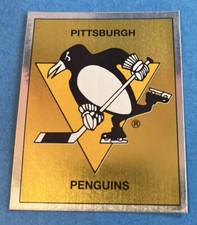 1988 - 89 Panini Stickers #329 Pittsburgh Penguins Foil Team Logo NHL