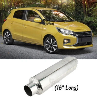 For Mitsubishi Mirage 1985-2018 3" In/Outlet Resonator Muffler Exhaust Pipe 16" Foto 1 de 4