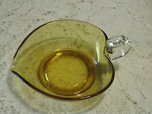 AMBER COLORED GLASS GRAVEY/SERVING DISH - Picture 1 of 3