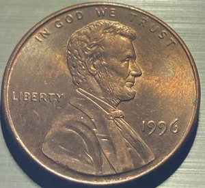 1996 penny No mint mark (Close AM) Die Error on reverse States light punch! - Picture 1 of 7