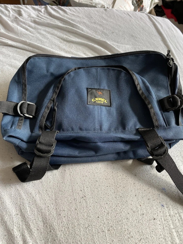 Tasche,Bauchtasche,Camel,Retro,Blau, Oldschool, Vintage,Gürteltasche - Bild 1 von 4