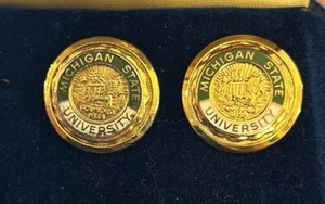 Vintage MSU Michigan State University Seal Logo Founded 1855 Blazer Buttons - Picture 1 of 3
