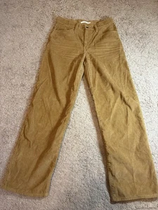 Levis Corduroy Pants Women Size 27 Brown '94 Baggy Straight Leg High Rise Y2K - Picture 1 of 9