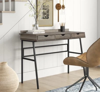  3-Drawer 42" Writing Desk - Image 1 of 4