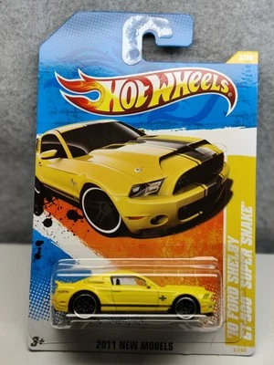 HOT WHEELS 2011 #3/50 NEW MODELS '10 FORD SHELBY GT-500 SUPER SNAKE -NICE! - Image 1 of 4
