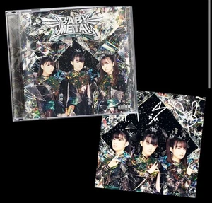 BABYMETAL ENTIRE BAND ALL MEMBERS SIGNED METAL FORTH CD AUTOGRAPHED SU MOMO MOA - Picture 1 of 1
