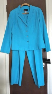Sag Harbor Womens Size 18 Teal Blue Blazer & Pants NWT - Picture 1 of 16