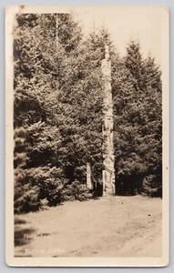 Postcard Sitka Alaska RPPC Totem Pole - Picture 1 of 3