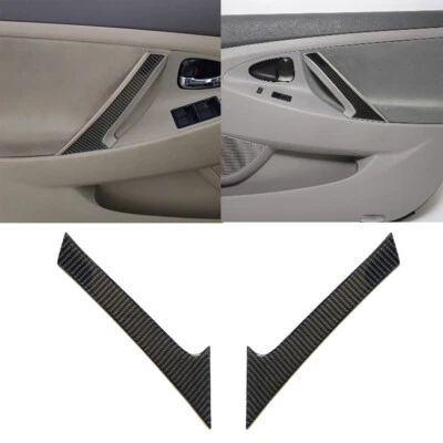 2Pcs Carbon Fiber Interior Front Door Pull Cover Trim For Toyota Camry 2007-2011 - image 1 of 4