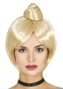 Womens Cinderella Style Blonde Bun Wig - Picture 1 of 1