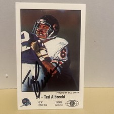Ted Albrecht-Cal Bears- Chicago Bears Autographed Police Card
