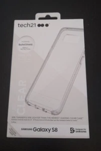 Samsung Galaxy S8+ S8 Plus Phone Case Pure Clear Back Cover Tech21 Bullet Shield - Picture 1 of 9