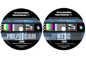 CA TV Test Card Video Pattern Generator & Test Tones DVD PAL & NTSC Format 2xDVD - Picture 1 of 6