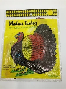 Beistle Thanksgiving Turkey 10” Art Tissue Honeycomb Centerpiece Unopened - Picture 1 of 2