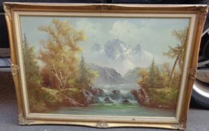 Vintage Original Firmado D. Tomas Pintado en Lienzo - BELLAMENTE ENMARCADO - ENCANTADOR - Imagen 1 de 6