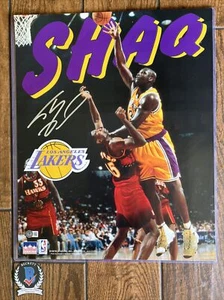 LA Lakers Shaquille O'Neil Signed 1997 Starline Original Poster 16 x 20 Beckett - Picture 1 of 6