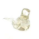Crystal Clear Art Glass Bird Controlled Bubbles Paperweight Figurine