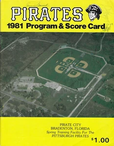 Program Pitsburg Pirates 1981 Spring Training Willie Stargill w/ 7 Autographs - Picture 1 of 2