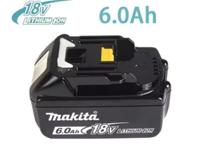 New Original Makita BL1860B 18V 6Ah Rechargeable Li-ion Cordless Battery - Picture 1 of 7