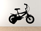 Bicycle #1 - Kids Training Wheel Bike Contour Silhouette - Vinyl Wall Decal Art