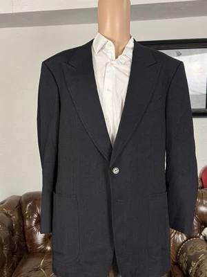 Chaqueta Blazer Abrigo Deportivo Tom Ford Rayón Negro 56/46 US Peak Solape Hombre Foto 1 de 4