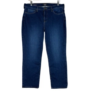 Pantalones de mezclilla NYDJ Sheri ajustados al tobillo 12P azul lift tuck elásticos pierna recta pequeños - Imagen 1 de 13