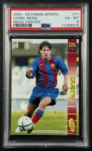 LIONEL MESSI PSA 6 2004-05 PANINI SPORTS MEGA CRACKS #71BIS ROOKIE CARD RC #71 - Picture 1 of 2