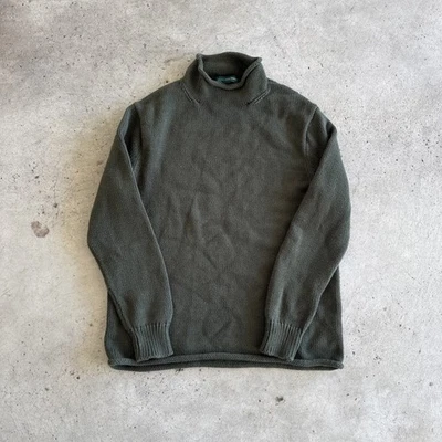 VTG J.Crew Fisher Oarsman Roll Neck Heavyweight Sweater Men's M Olive Green - Image 1 of 4