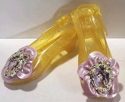 Disney Zapatos Niñas 12.5 Sandalia Cordones Cristal Jalea Princesa Bella Transparente Foto 1 de 4