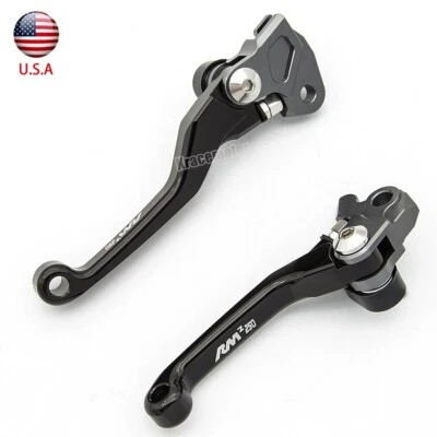 CNC Black Brake Clutch Levers For Suzuki RMZ250 2007-2018 2019 2020 Dirt Bike US Foto 1 de 4