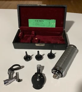 VTG Welch Allyn Ophthalmoscope Instrument Hand Case Set Untested - Picture 1 of 11