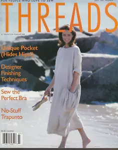 Threads June July 1997 Unique Pocket Hides Hips/Sew Perfect Bra/No Sew Trapunto - Picture 1 of 1