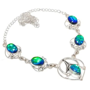 A++Triplet Opal Gemstone Handmade 925 Sterling Silver Jewelry Necklace Size 18" - Picture 1 of 1