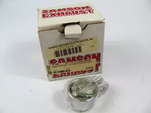 SAMSON END CLAMP 1-1/2" EXHAUST MUFFLERS CHROMED HEAVY HARLEY YAMAHA SUZUKI - Picture 1 of 3